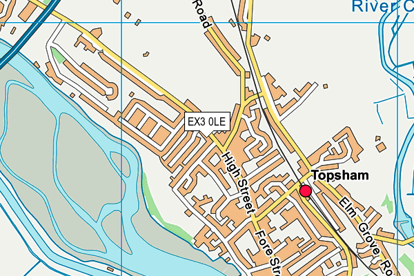 EX3 0LE map - OS VectorMap District (Ordnance Survey)