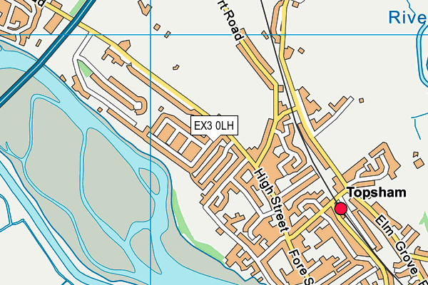 EX3 0LH map - OS VectorMap District (Ordnance Survey)