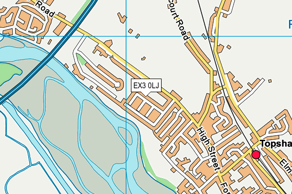 EX3 0LJ map - OS VectorMap District (Ordnance Survey)