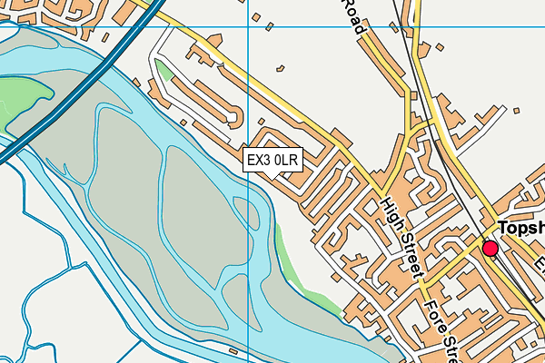 EX3 0LR map - OS VectorMap District (Ordnance Survey)