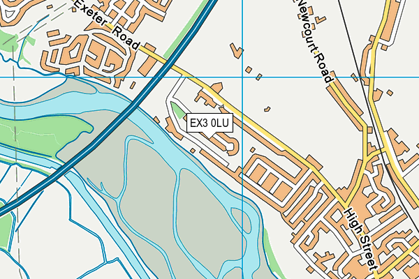 EX3 0LU map - OS VectorMap District (Ordnance Survey)