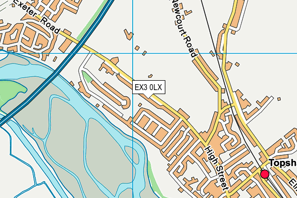 EX3 0LX map - OS VectorMap District (Ordnance Survey)