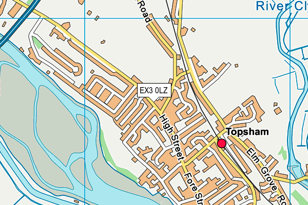 EX3 0LZ map - OS VectorMap District (Ordnance Survey)