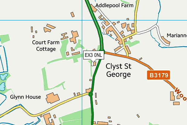 EX3 0NL map - OS VectorMap District (Ordnance Survey)