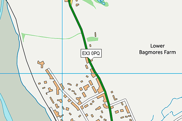 EX3 0PQ map - OS VectorMap District (Ordnance Survey)