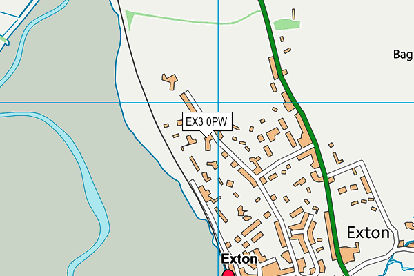 EX3 0PW map - OS VectorMap District (Ordnance Survey)