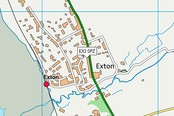 EX3 0PZ map - OS VectorMap District (Ordnance Survey)