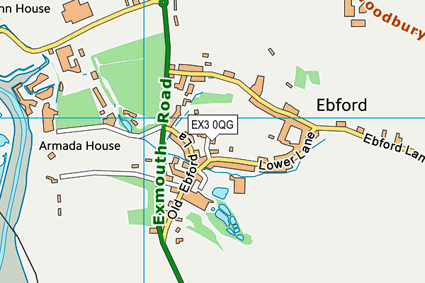 EX3 0QG map - OS VectorMap District (Ordnance Survey)