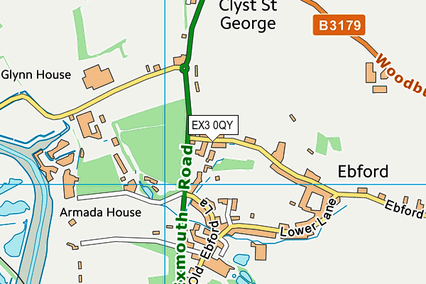 EX3 0QY map - OS VectorMap District (Ordnance Survey)