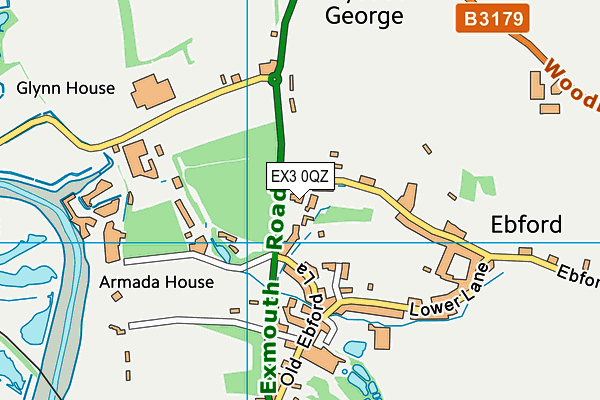 EX3 0QZ map - OS VectorMap District (Ordnance Survey)