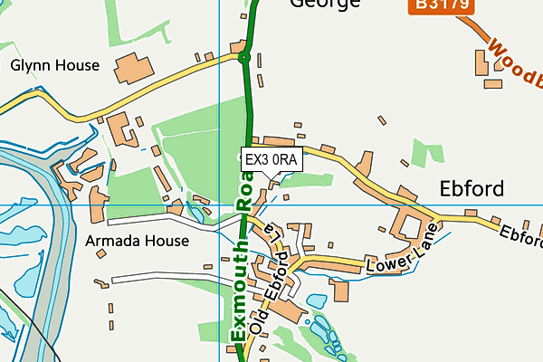 EX3 0RA map - OS VectorMap District (Ordnance Survey)