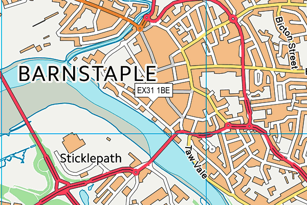 EX31 1BE map - OS VectorMap District (Ordnance Survey)