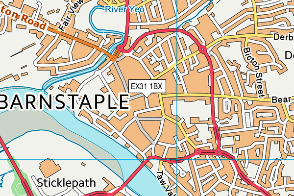 EX31 1BX map - OS VectorMap District (Ordnance Survey)