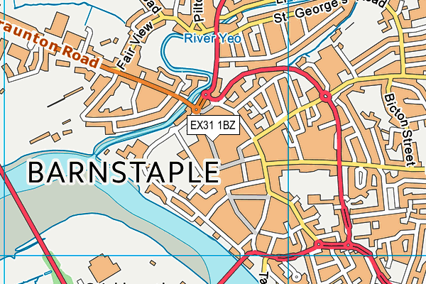 EX31 1BZ map - OS VectorMap District (Ordnance Survey)