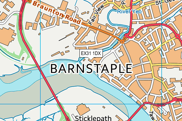 EX31 1DX map - OS VectorMap District (Ordnance Survey)