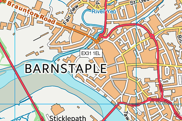 EX31 1EL map - OS VectorMap District (Ordnance Survey)