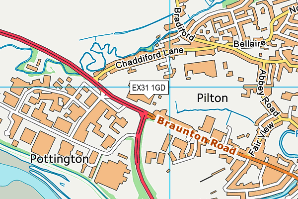 EX31 1GD map - OS VectorMap District (Ordnance Survey)