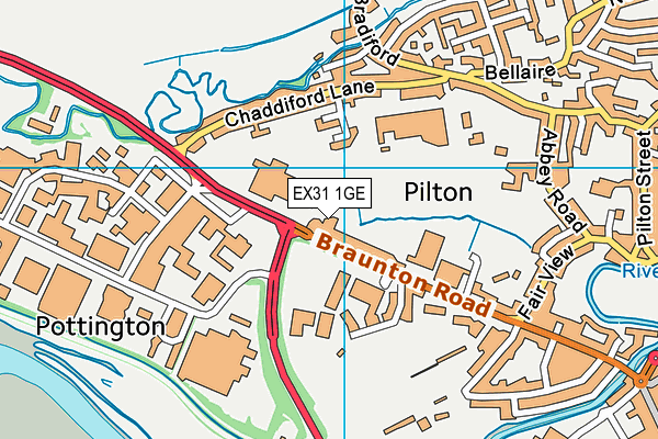 EX31 1GE map - OS VectorMap District (Ordnance Survey)