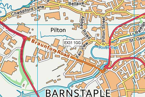 EX31 1GG map - OS VectorMap District (Ordnance Survey)