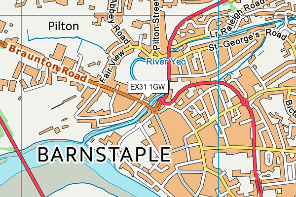 EX31 1GW map - OS VectorMap District (Ordnance Survey)