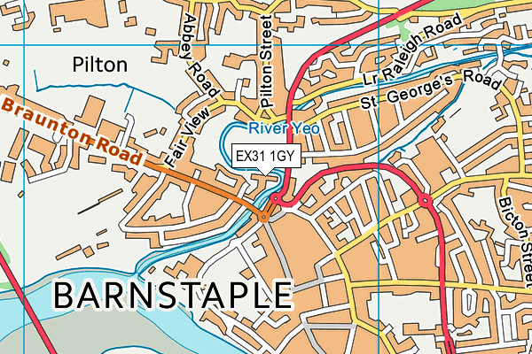 EX31 1GY map - OS VectorMap District (Ordnance Survey)