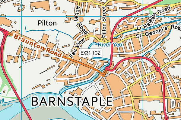 EX31 1GZ map - OS VectorMap District (Ordnance Survey)