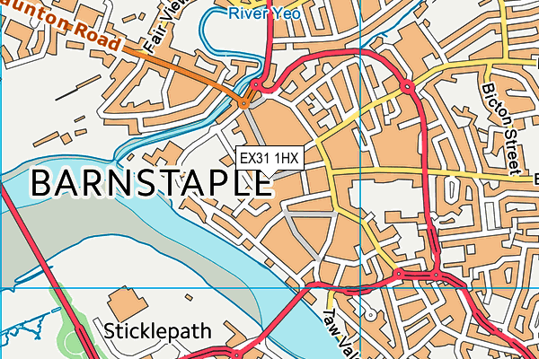 EX31 1HX map - OS VectorMap District (Ordnance Survey)