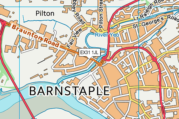 EX31 1JL map - OS VectorMap District (Ordnance Survey)