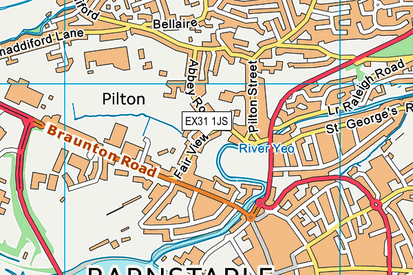 EX31 1JS map - OS VectorMap District (Ordnance Survey)