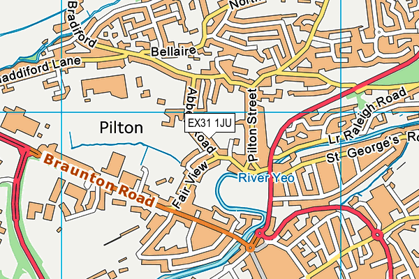 Pilton Bluecoat Church of England Academy map (EX31 1JU) - OS VectorMap District (Ordnance Survey)