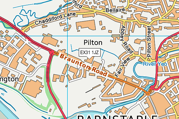 EX31 1JZ map - OS VectorMap District (Ordnance Survey)