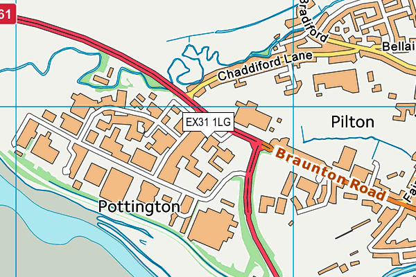 EX31 1LG map - OS VectorMap District (Ordnance Survey)