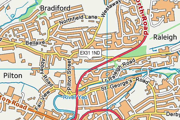 EX31 1ND map - OS VectorMap District (Ordnance Survey)