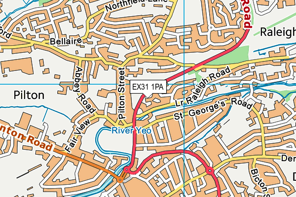 EX31 1PA map - OS VectorMap District (Ordnance Survey)