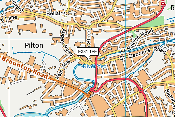 EX31 1PE map - OS VectorMap District (Ordnance Survey)