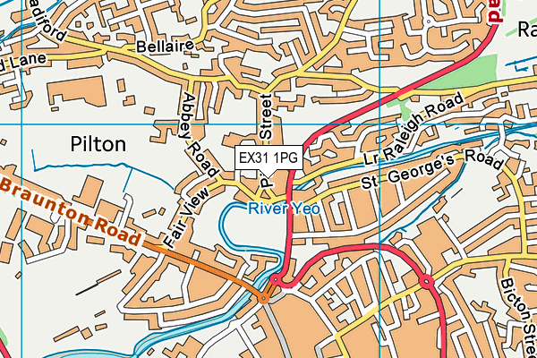 EX31 1PG map - OS VectorMap District (Ordnance Survey)