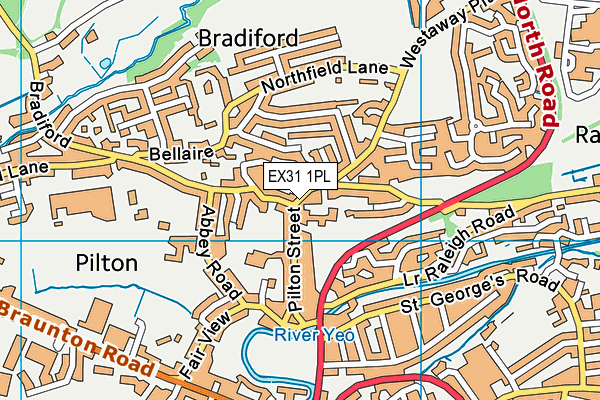 EX31 1PL map - OS VectorMap District (Ordnance Survey)