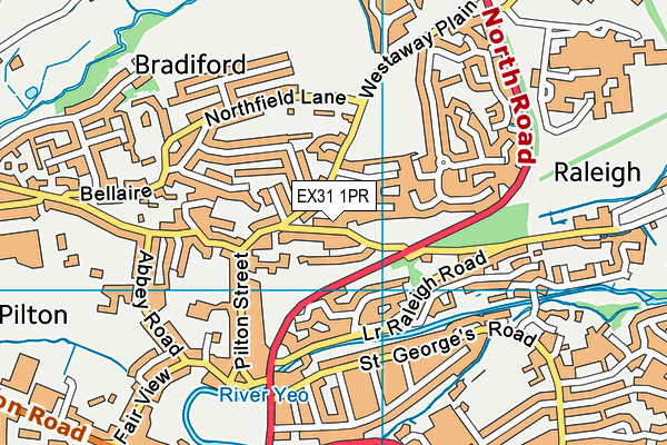 EX31 1PR map - OS VectorMap District (Ordnance Survey)