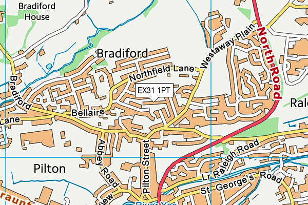 EX31 1PT map - OS VectorMap District (Ordnance Survey)