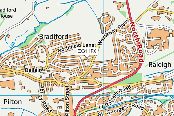 EX31 1PX map - OS VectorMap District (Ordnance Survey)