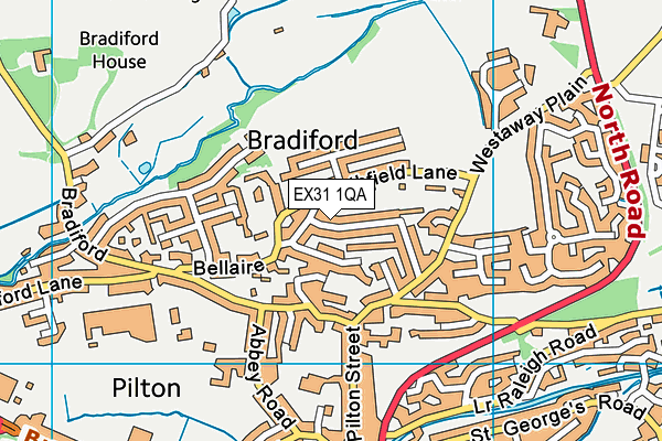 EX31 1QA map - OS VectorMap District (Ordnance Survey)