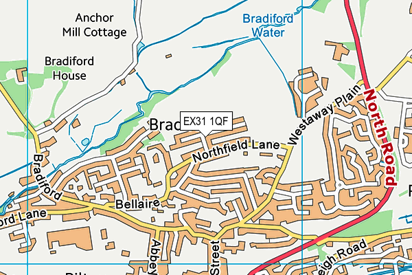 EX31 1QF map - OS VectorMap District (Ordnance Survey)