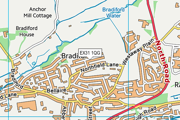 EX31 1QG map - OS VectorMap District (Ordnance Survey)