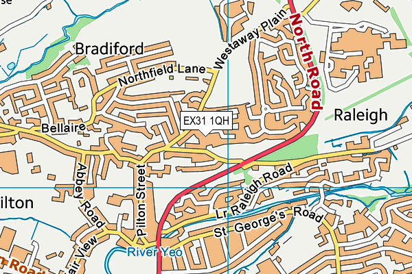 EX31 1QH map - OS VectorMap District (Ordnance Survey)