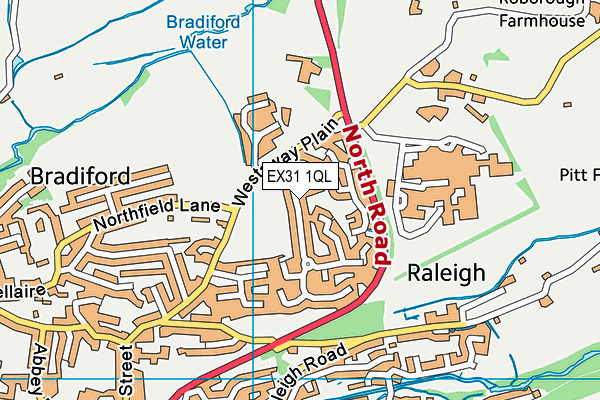 EX31 1QL map - OS VectorMap District (Ordnance Survey)