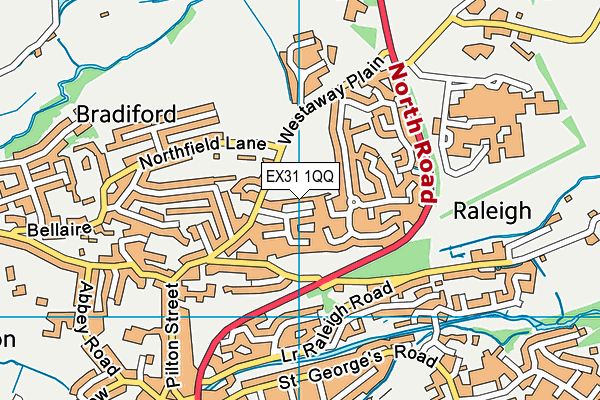 EX31 1QQ map - OS VectorMap District (Ordnance Survey)