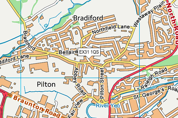 EX31 1QS map - OS VectorMap District (Ordnance Survey)