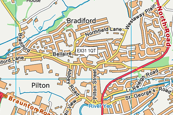 EX31 1QT map - OS VectorMap District (Ordnance Survey)