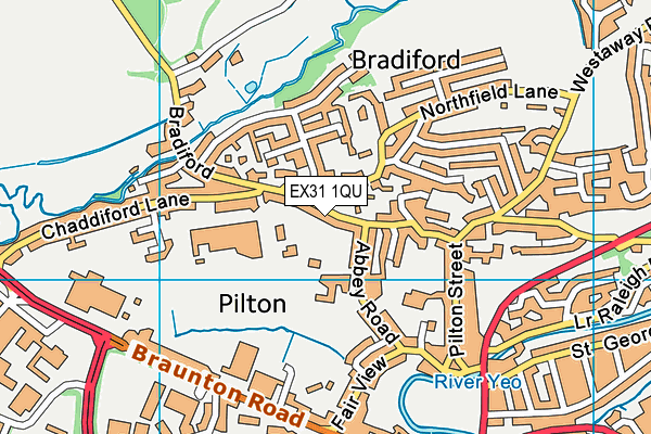 EX31 1QU map - OS VectorMap District (Ordnance Survey)