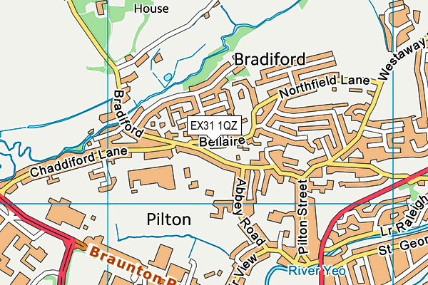 EX31 1QZ map - OS VectorMap District (Ordnance Survey)